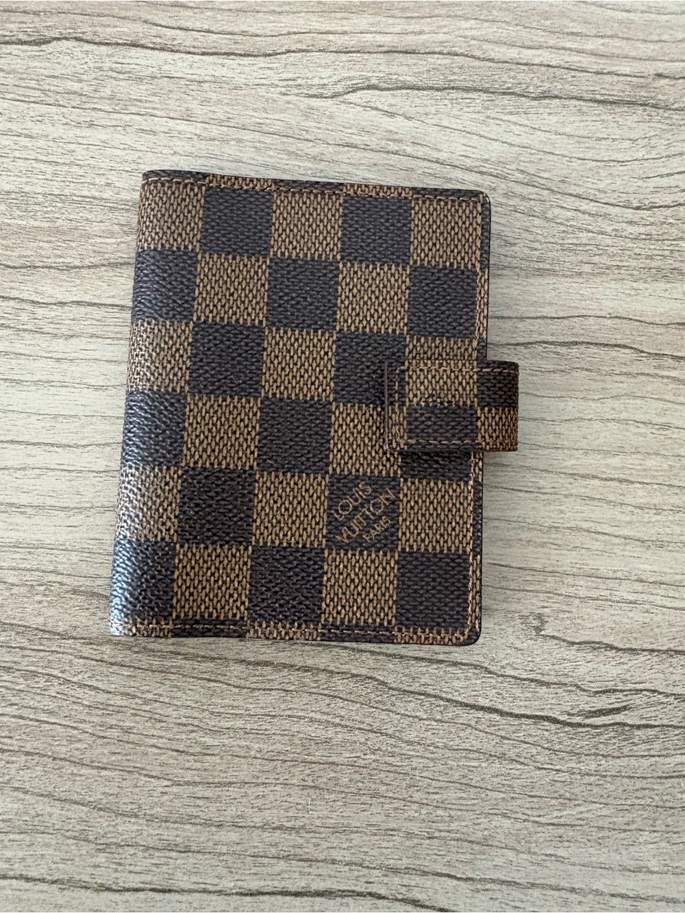 Louis Vuitton Damier Canvas Brown Card Holder Wallet Notebook